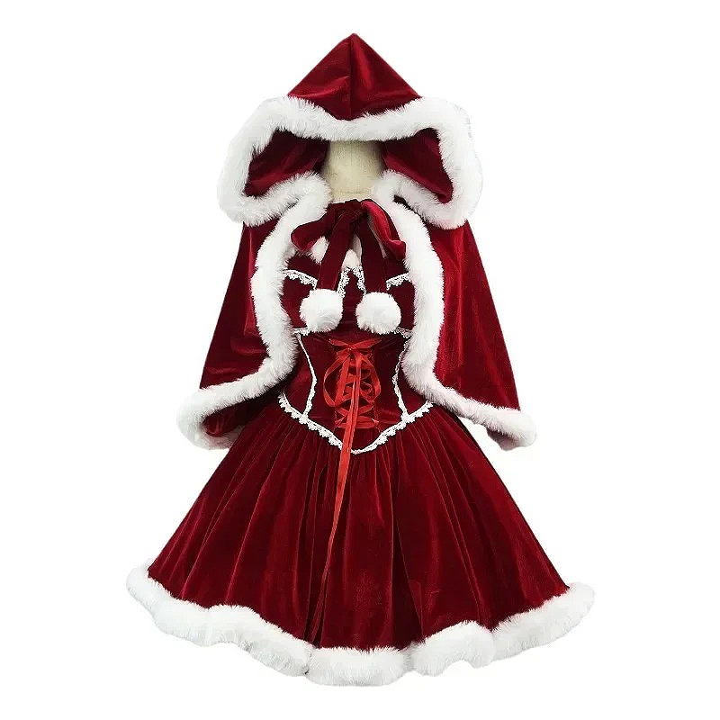 Baby Clothing Sizes - Abito rosso di Capodanno Mantello Cosplay